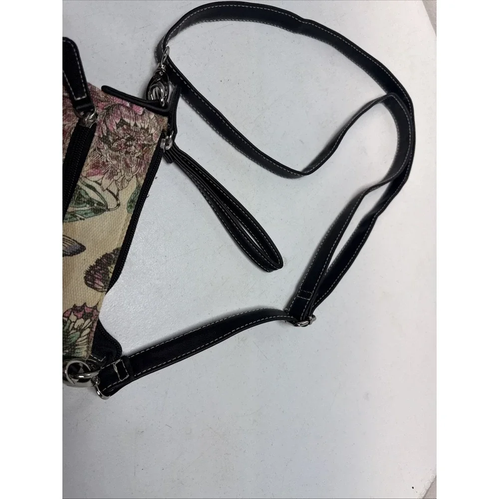 Stone Mountain USA Floral Butterflies Crossbody Shoulder Handbag purse Zipper‎